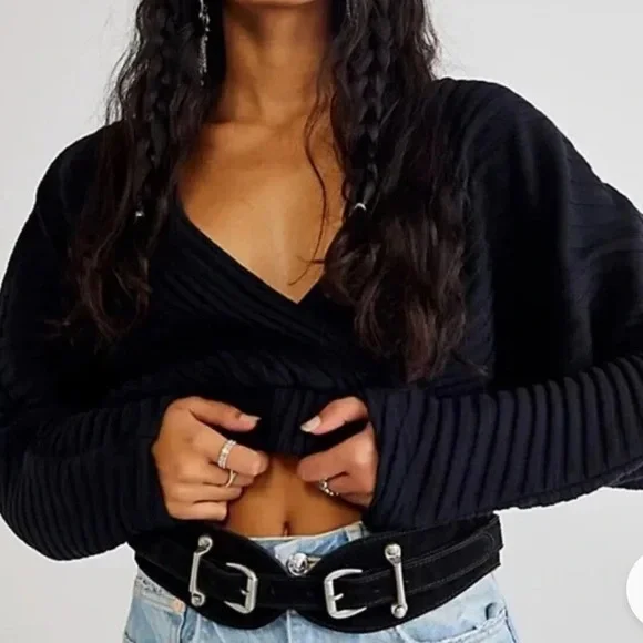 NWT Small Free People Beach Delray Pullover Sweater in Cream - Picture 3 of 9